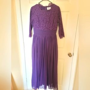 Dainty Jewels Purple Formal Maxi Dress